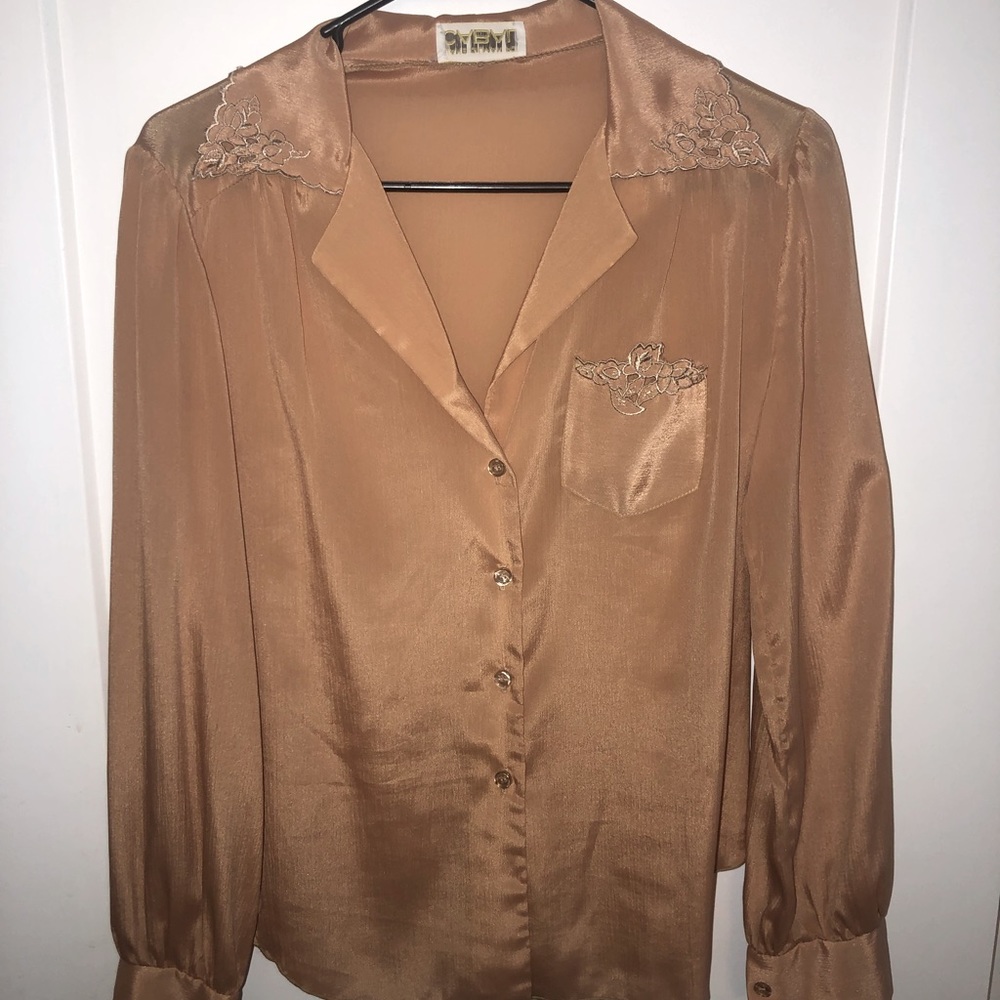 Vintage 80’s orange blouse